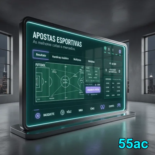 Tela do 55ac mostrando diferentes opções de jogos de slot.