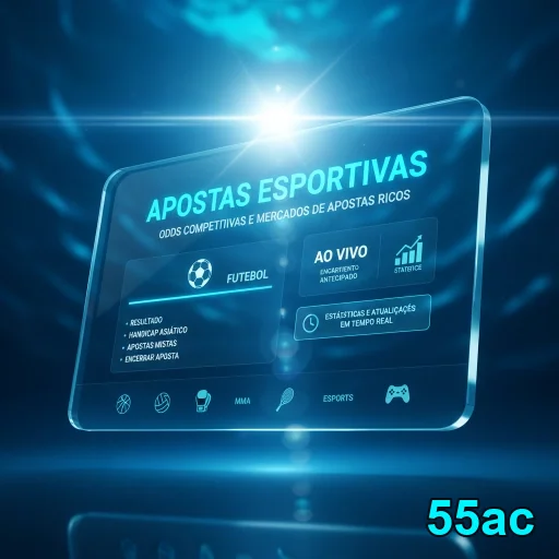 Tela de gerenciamento de apostas ao vivo na 55ac.