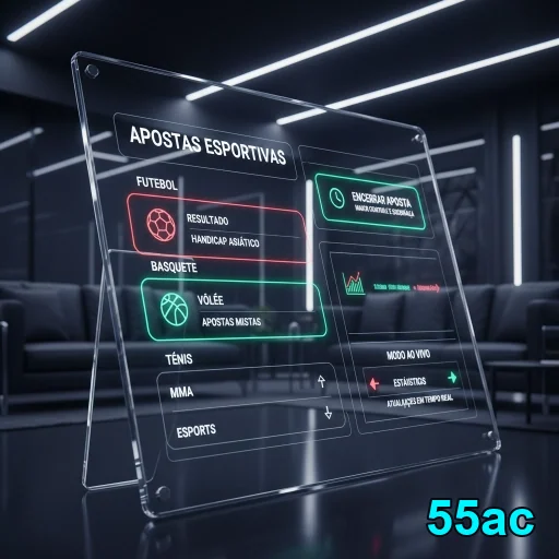 Tela de apostas esportivas do site 55ac com opções visuais.