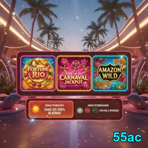 Interface do 55ac com slots virtuais destacadas.