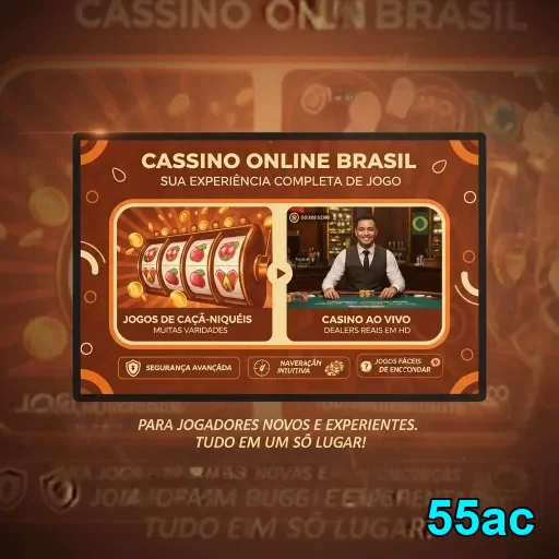 Interface VIP da 55ac, destacando jogos de cassino online.