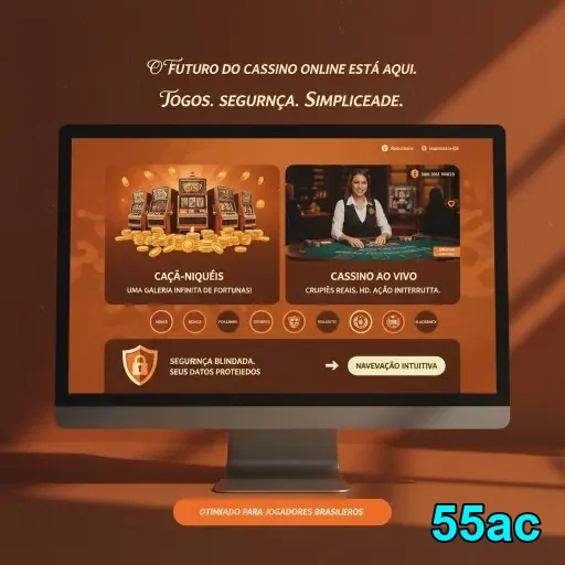 Tela do aplicativo 55ac exibindo jogos VIP e segurança.