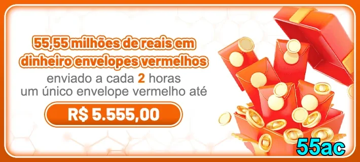 Interface da 55ac mostrando envelopes vermelhos com prêmios.