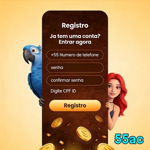 Tela de registro do 55ac com campos específicos para cadastro.