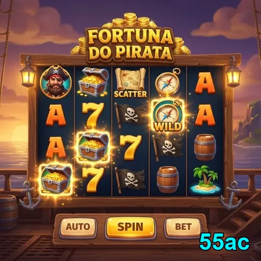 Slot game Fortuna do Pirata disponível na plataforma 55ac.