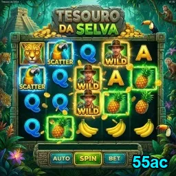 Tela do jogo 'Tesouro da Selva' disponível na 55ac.